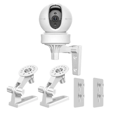 Imagen de LNGJIN soporte de pared para cámara seguridad, 2 unidades con ángulo ajustable, rotación 180 grados, cámara, compatible vigilancia en interiores