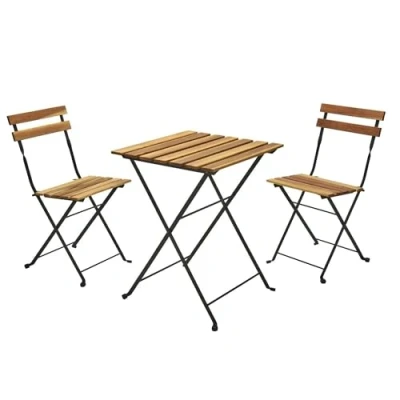 Imagen de Well home juego &#039;bistro&#039; de mesa + 2 sillas en madera