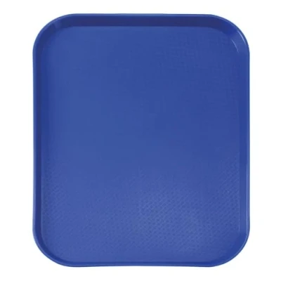 Imagen de HENDI Bandeja de Servicio, pequeña, Rectangular, Multiusos, resiste hasta 80C, para Servir Comida rápida, Bebidas, Fast Food, Cocina, 256x345x(H) 20mm, Azul, Polipropileno