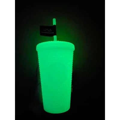Imagen de STARBUCKS Vaso reutilizable Glow in Dark Cold Holiday Bling de 16 onzas líquidas, grande (16 onzas)