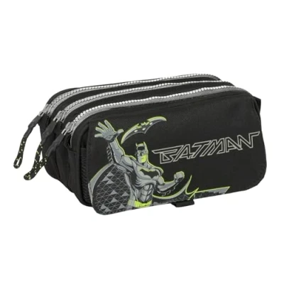 Imagen de Safta Batman Game Over Portatodo Triple Big, Estuche Infantil, Niño, Ideal para Niños en Edad Escolar, Cómodo y Versátil, Calidad Resistencia, 21.5x8x10 cm