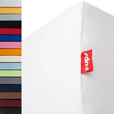 Imagen de r up Passt sábana Bajera 140x200 160x200 hasta 35cm de Alto Muchos Colores 100% algodón 130g/m² (Blanco)