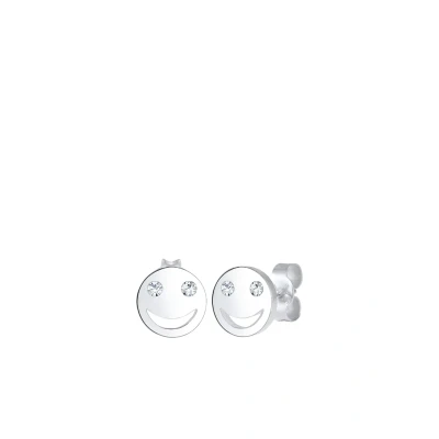 Imagen de Elli Basic Happy FACE Pendientes silvercoloured, Mujer, Talla: One Size, Silver coloured