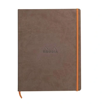 Imagen de Clairefontaine Rhodiarama Cuaderno flexible 160 páginas rayadas, marfil 22 x 29,7 cm 90 g Chocolate