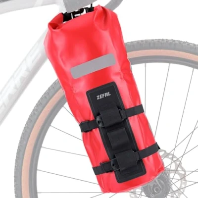 Imagen de ZEFAL Pack Z Adventure Cage + Dry Bag 6L Alforjas Bicicleta para Horquilla o Portaequipajes Bolsa de Impermeable con Soporte Universal Bolsas Bikepacking