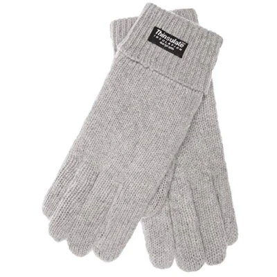 Imagen de EEM guantes para hombre de lana suave con forro térmico Thinsulate; gris, S/M