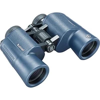 Imagen de Bushnell H2O 2 Prismáticos 10x42 Azul Oscuro Porro Completamente Multicoated Impermeable/Antivaho Oculares Twist Up Deportes Acuáticos Náutica