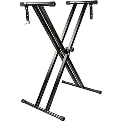 Imagen de RockJam Soporte de teclado ajustable con doble refuerzo y correas bloqueo