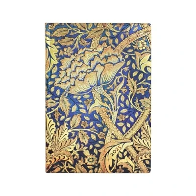 Imagen de Morris Windrush (William Morris) Midi 12 month Horizontal Softcover Flexi Dayplanner 2025 (Elastic Band Closure): tydzień na dwóch stronach, zamykany gumkę, papier 100 gsm