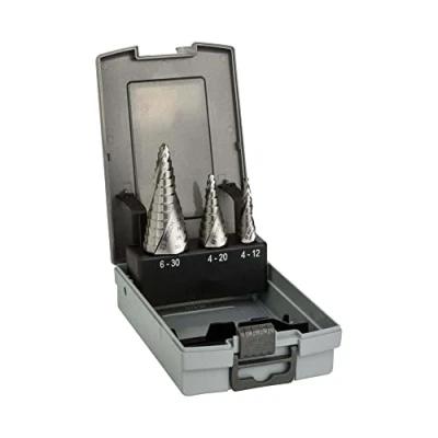 Imagen de Bosch 2 608 587 426 Set de 3 brocas escalonadas HSS 4 12; 20; 6 30 mm (pack 1)