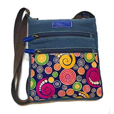 Imagen de Bolso de hombro Algodón y piel. Mujer (Azul)