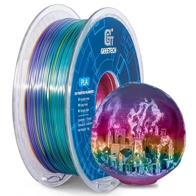 Imagen de GEEETECH PLA Filamento de seda 1.75mm, impresora 3D 1kg Carrete (l multicolor)
