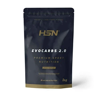 Imagen de Bebida Isotónica en Polvo Evocarbs 2.0 de HSN Sin Sabor 1 Kg = 25 Tomas por Envase Carbohidratos Gluten y Electrolitos No GMO, Vegano