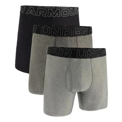 Imagen de Under Armour Men&#039;s Performance Tech 6&quot; 3 Pack Solid Boxer Briefs, Boxers de los Hombres, Royal/Steal Heather/Midnight Navy,