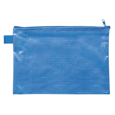 Imagen de VELOFLEX 2705050 bolsillo con cremallera DIN A5, azul, de material EVA reforzado tejido, 1 para documentos