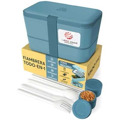 Imagen de Umami Lonchera Bento, todo en uno, caja bento para adultos, recipientes de preparación comidas hombres y mujeres