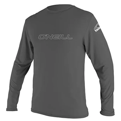 Imagen de ONEILL WETSUITS Basic Skins Manga Larga Chaleco de erupción, Hombre, Graphite, XL