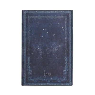 Imagen de Inkblot (Old Leather Collection) Midi 12 month Verso Hardback Dayplanner 2025 (Elastic Band Closure)