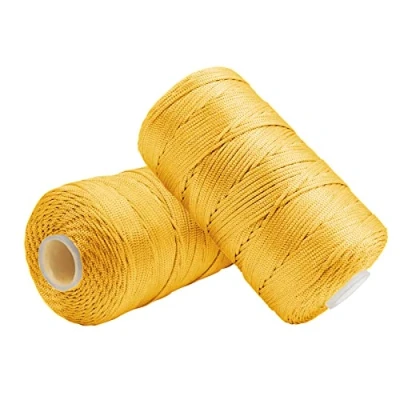 Imagen de Uiopa Hilo Macrame 1,5mm x 400m, Cuerda de Nylon para Ganchillo, Banda Macramé Dorado Bolsos a Crochet, Bricolaje, Decoración, Manualidades