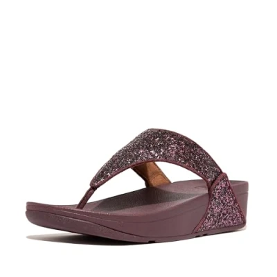 Imagen de Fitflop LULU Glitter Toethongs Sandalias de dedo, Mujer, Talla: 39, Metallic mauve wine Zapatos
