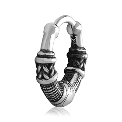 Imagen de NKlaus único 12mm celta criollo 925 plata esterlina Pendientes gótico Bali 3094