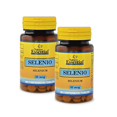 Imagen de Nature Essential Selenio 200 Comprimidos Días Favorece Sistema Inmune y Nervioso Ayuda al Pelo las Uñas Contribuye Ánimo Pack 2