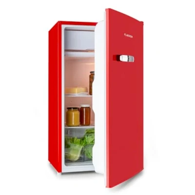 Imagen de Klarstein Beercracker Nevera 90L, Volumen: Clase de eficiencia energética E, Compartimento congelador, 3 Compartimentos en la puerta, Abrebotellas el aparato, 2 Estantes cristal, Rojo