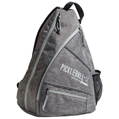 Imagen de Franklin Sports Official of The U.S. Open Championships Adjustable Gray Sling Bag Bolsa Oficial de Pickleball del Campeonato Abierto Estados Unidos Ajustable Gris, Unisex Adulto, información