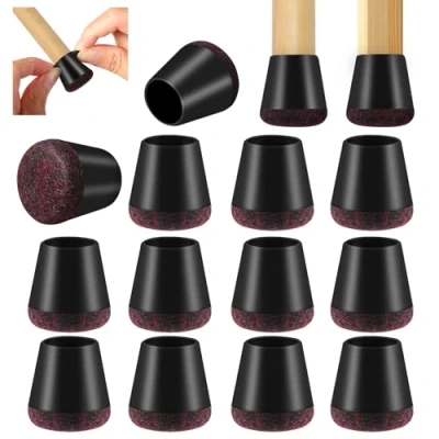 Imagen de Vinabo Protector Patas Sillas, Protección de Pie Silla Silicona, 16PCS Protectores Suelo para Silla, Tapas Antideslizantes Suelos Madera, Reducir Ruido