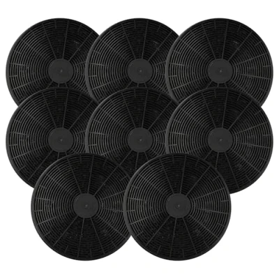 Imagen de vhbw 8x filtro de carbón activado reemplaza Klarstein 10027530, CGCH2, 10027711, 10030983, K10001 para campanas cocina 17,5 cm
