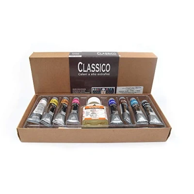 Imagen de MAIMERI Classico Color Óleo Intro Caja Cartón 8X20Ml + Complementos, Blanco, 20 ML