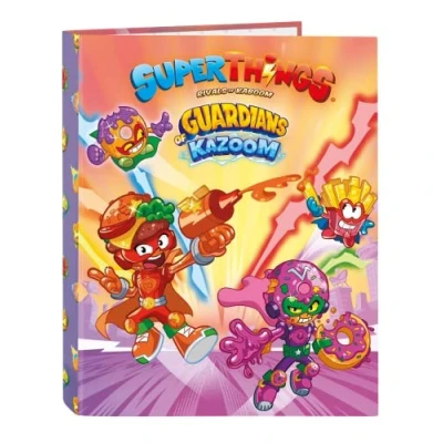 Imagen de Safta Carpeta Folio 4 Ani.Mixtas Superthings Guardians of Kazoom 26,5X33X4Cm, Multicolor (512270067)
