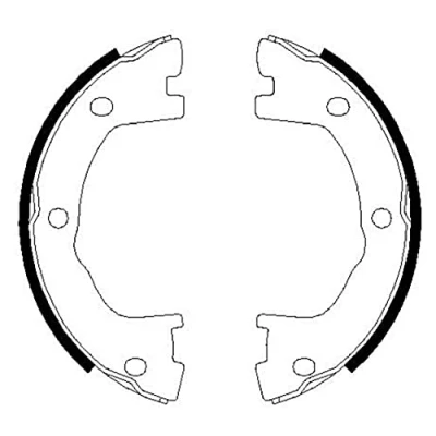 Imagen de HELLA 8DA 355 050 501 Zapatas de freno mano sin palanca IVECO: DAILY 4 Kasten/Kombi, 3 Kasten/Kombi