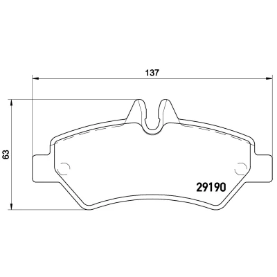 Imagen de BREMBO P 50 084G Juego de pastillas freno con contacto avisador desgaste MERCEDES BENZ: Sprinter 3.5 T Furgoneta, Bus