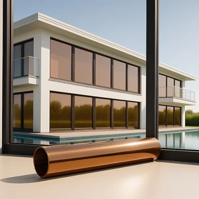 Imagen de MARAPON® Vinilos para Ventanas con Adhesión Estática Efecto Espejo [90x200 cm] Vinilo Ventana Privacidad y Protección UV, Infrarrojos Adhesivos Cristales contra el Calor