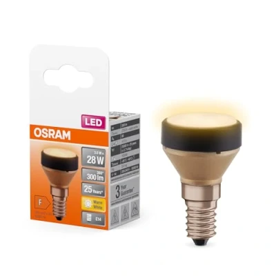Imagen de OSRAM Flat Lamp, lampada LED ultra compatta e piatta con attacco E14, sostituisce le lampadine tradizionali da 28W, bianco caldo, economica un consumo di 3.5W, non dimmerabile, confezione 1