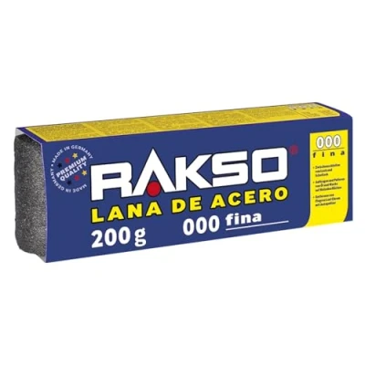 Imagen de RAKSO Lana de acero fina 000 Ideal para abrillantar, pulir y limpiar superficies delicadas Alternativa a la lija