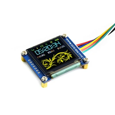 Imagen de IBest waveshare 1.5inch RGB OLED Display Module for Raspberry Pi/Arduino/STM32, 128x128 Pixels 16 bit High Color 4 wire/3 wire SPI Interface SSD1351 Driver