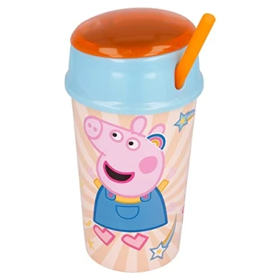 Imagen de Stor Vaso Infantil con Compartimento Superior para Comida de 400 ml Peppa Pig