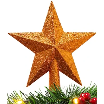 Imagen de Christmas Concepts® 20cm Glitter Tree Topper Adorno para la Punta del árbol de Navidad (Cobre)