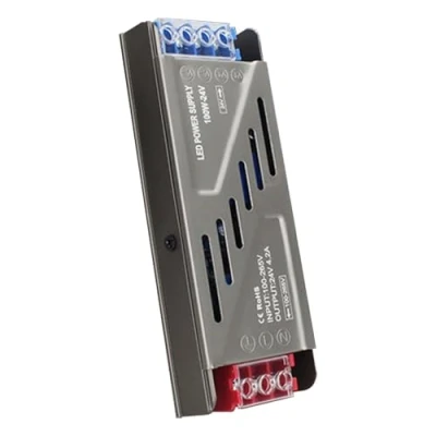 Imagen de transformador LED de 12 V 100 W, CA 230 a CC 8,3 A, baja tensión, extrafino para tiras LED,