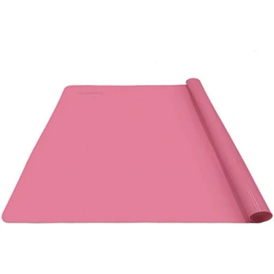 Imagen de LONGFITE 24&#039;&#039;x20&#039;&#039; (60x50cm) Tapetes de Silicona Extra Grande para Repostería, Protector Encimera Mesa Multiusos, Manteles Individuales Antiadherentes, Antideslizantes (Rosa)