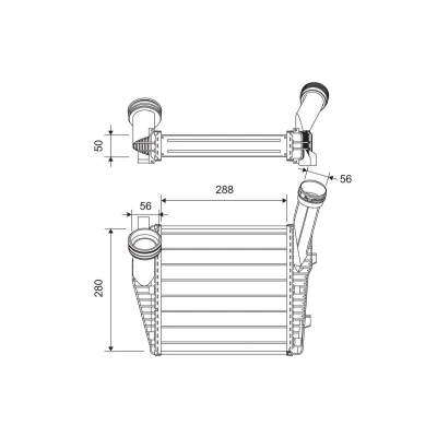 Imagen de VALEO 822947 Intercooler sin sensor VOLKSWAGEN: Touareg I, II, PORSCHE: Cayenne, AUDI: Q7