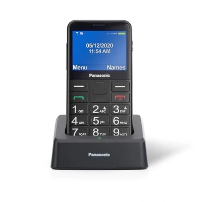 Imagen de Teléfono Panasonic KX TU155, Con Botones Físicos, 2.4&quot;, TFT LCD, Bluetooth, Linterna LED, Negro