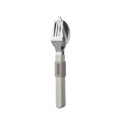 Imagen de Mepal Juego de cubiertos 3 piezas Silueta Apta para lavavajillas Vajilla Cuchillo, tenedor y cuchara con soporte Nordic white