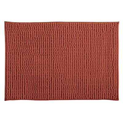 Imagen de MSV Alfombra de baño Chenilla Pelo Largo 40 x 60 cm, Color Rojo Terracota