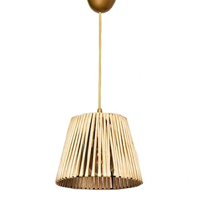 Imagen de Lámpara de techo 75 cm natural, diseño rústico, tipo E 27 Max 60 w, colección Ness,, casquillo W