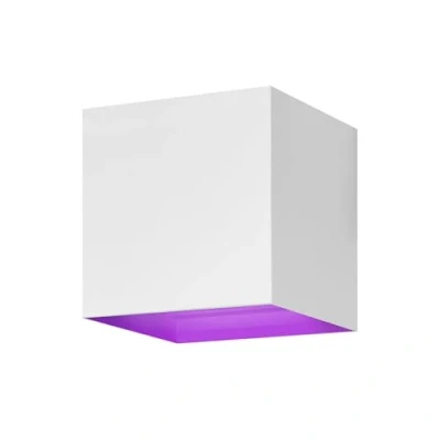 Imagen de Hombli smart LED aplique de pared para interiores y exteriores Cubo luz moderno regulable con control WiFi Bluetooth IP67, blanca colores, ángulo haz ajustable
