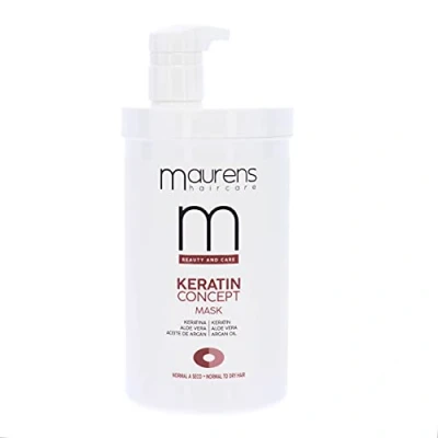 Imagen de Maurens, Mascarilla Hidro reparadora Keratin Concept, Keratina, Aloe Vera y Aceite de Argán. Hidratación Nutrición para cabellos normales a secos. 970 ml