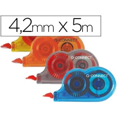 Imagen de Q Connect Cinta correctora mini, color blanco 4, bote de 28 unidades